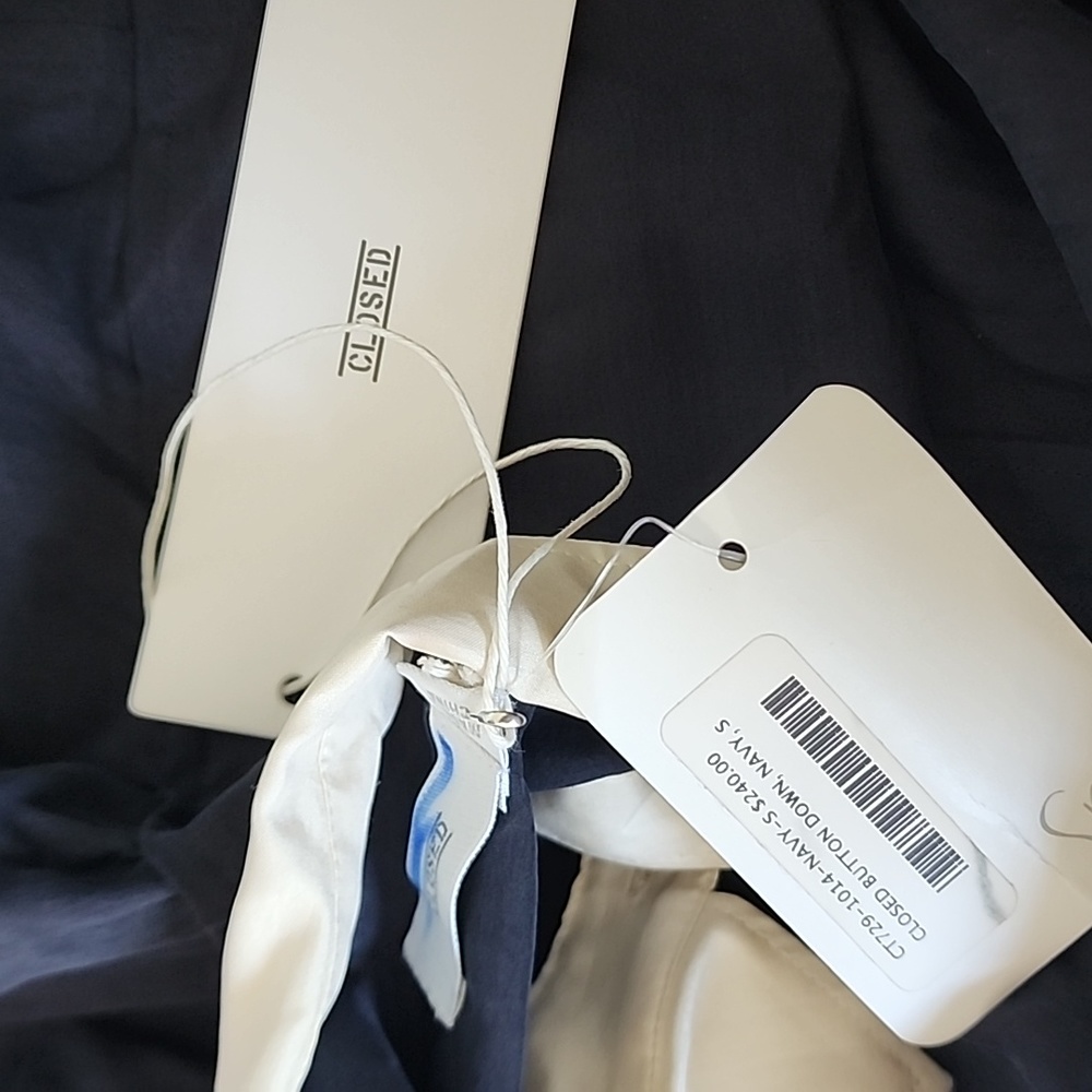 Closed Navy Silk Blouse - Picture 9 of 9